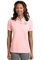 DHS Ladies Cotton Short Sleeve Polo - Pink