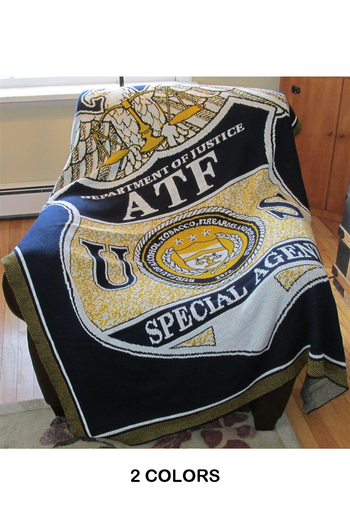 ATF Badge Knit Throw