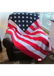 DHS American Flag Knit Throw
